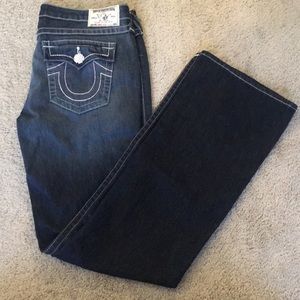 Swarovski crystal boot cut True Religion Jeans